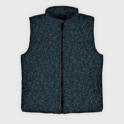 Мужской жилет Мелкая мозаика чёрно-синий
