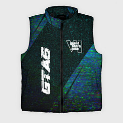 Мужской жилет GTA6 glitch blue, цвет: 3D-черный
