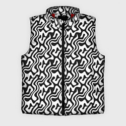 Мужской жилет Черно-белый узор с абстрактными линиями