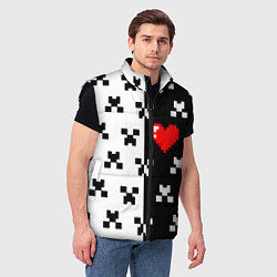 Мужской жилет Minecraft pattern love, цвет: 3D-черный — фото 2
