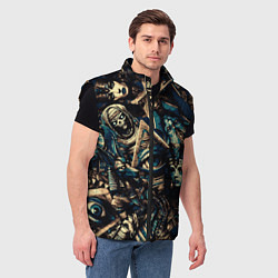 Мужской жилет Фараон Клеопатра Анубис и пирамиды, цвет: 3D-черный — фото 2