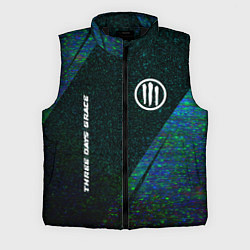 Мужской жилет Three Days Grace glitch blue, цвет: 3D-черный