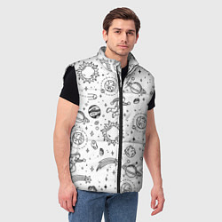 Мужской жилет Космически, цвет: 3D-черный — фото 2