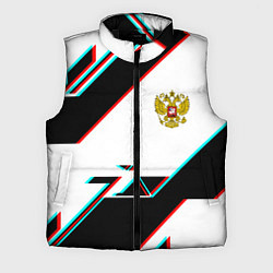 Мужской жилет Россия спортивная геометрия глитч