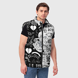 Мужской жилет Lii Peep pattern rap, цвет: 3D-светло-серый — фото 2