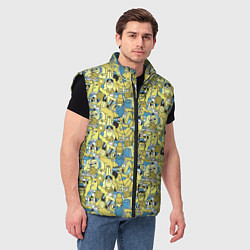Мужской жилет Отдыхающие на пляже, цвет: 3D-черный — фото 2