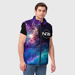 Мужской жилет Mass Effect space game, цвет: 3D-черный — фото 2