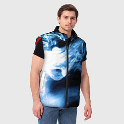 Мужской жилет Дым смок вейпа текстура, цвет: 3D-красный — фото 2