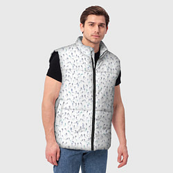 Мужской жилет Сперматозоиды разноцветные паттерн, цвет: 3D-черный — фото 2