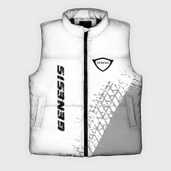Мужской жилет Genesis speed на светлом фоне со следами шин верти, цвет: 3D-черный
