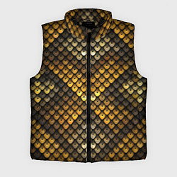 Мужской жилет Кольчуга - металлическая чешуя змеи, цвет: 3D-черный