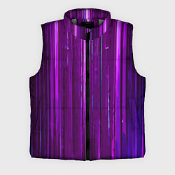 Мужской жилет Вертикальные фиолетовые линии на чёрном фоне