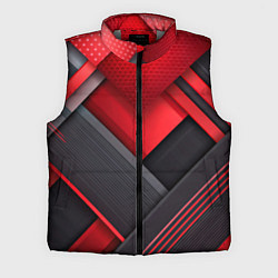 Мужской жилет Геометрия красные черные пластины