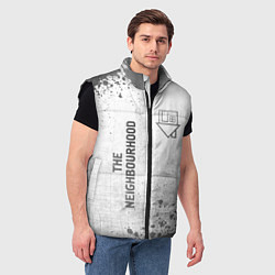 Мужской жилет The Neighbourhood - white gradient вертикально, цвет: 3D-черный — фото 2