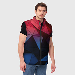 Мужской жилет Абстрактная геометрия polygon, цвет: 3D-черный — фото 2