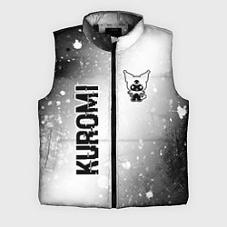 Мужской жилет Kuromi glitch на светлом фоне вертикально