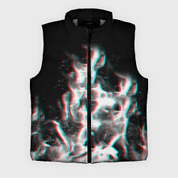 Мужской жилет Огонь глитч текстура, цвет: 3D-светло-серый