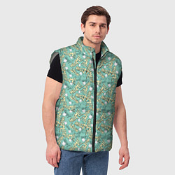 Мужской жилет Звук двигателя поп арт, цвет: 3D-светло-серый — фото 2