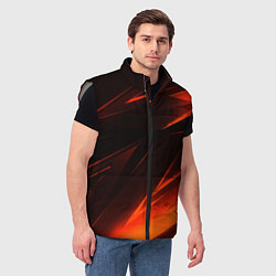 Мужской жилет Geometry orange stripes, цвет: 3D-светло-серый — фото 2