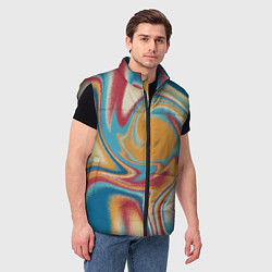 Мужской жилет Абстракция цветные вихри, цвет: 3D-светло-серый — фото 2