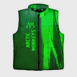 Мужской жилет Arctic Monkeys - green gradient по-вертикали, цвет: 3D-черный