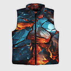 Мужской жилет Разломленные камни с янтарным свечением