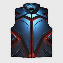 Мужской жилет Разлом плит под углом с красным светом