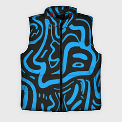 Мужской жилет Хаотичные синие полосы