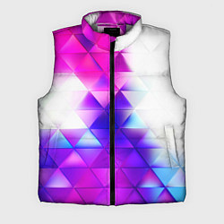 Мужской жилет Неоновые треугольники абстракция