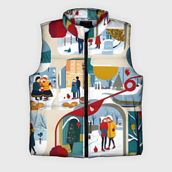 Мужской жилет Русская зима зарисовки