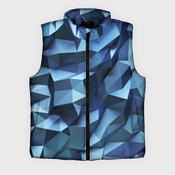Мужской жилет Искаженная синяя геометрия