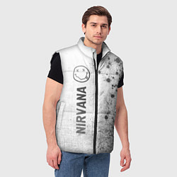 Мужской жилет Nirvana - white gradient по-вертикали, цвет: 3D-черный — фото 2