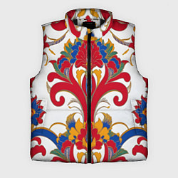 Мужской жилет Яркий алый узор