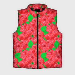 Мужской жилет Ягода малина паттерн, цвет: 3D-черный