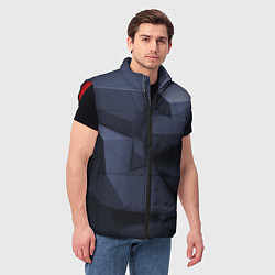 Мужской жилет Трехмерные плиты, цвет: 3D-красный — фото 2