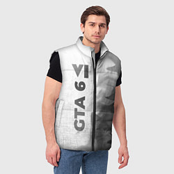 Мужской жилет GTA 6 - white gradient по-вертикали, цвет: 3D-черный — фото 2