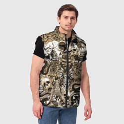 Мужской жилет Дракон и самураи в японском стиле, цвет: 3D-черный — фото 2
