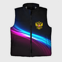 Мужской жилет Россия неоновые волны