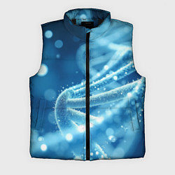 Мужской жилет Днк в синем свечении, цвет: 3D-черный