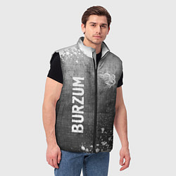 Мужской жилет Burzum - grey gradient вертикально, цвет: 3D-черный — фото 2