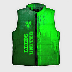 Мужской жилет Leeds United - green gradient по-вертикали, цвет: 3D-черный