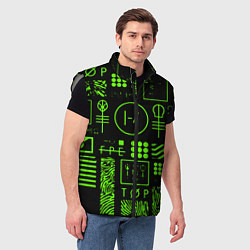 Мужской жилет Twenty one pilots neon, цвет: 3D-светло-серый — фото 2