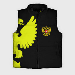 Мужской жилет Герб РФ орёл, цвет: 3D-черный