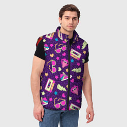 Мужской жилет Ностальгия 90 паттерн, цвет: 3D-красный — фото 2