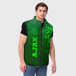 Мужской жилет Ajax - green gradient по-вертикали, цвет: 3D-черный — фото 2
