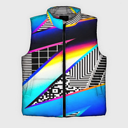 Мужской жилет Neon stripes geometry