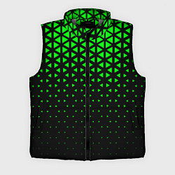 Мужской жилет Геометрический градиент - чёрно-зелёный, цвет: 3D-светло-серый