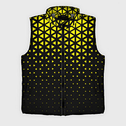 Мужской жилет Геометрический градиент - чёрно-жёлтый, цвет: 3D-светло-серый