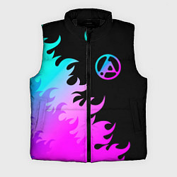 Мужской жилет Linkin Park 2024 неоновый огонь, цвет: 3D-черный