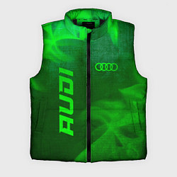 Мужской жилет Audi - green gradient вертикально, цвет: 3D-черный